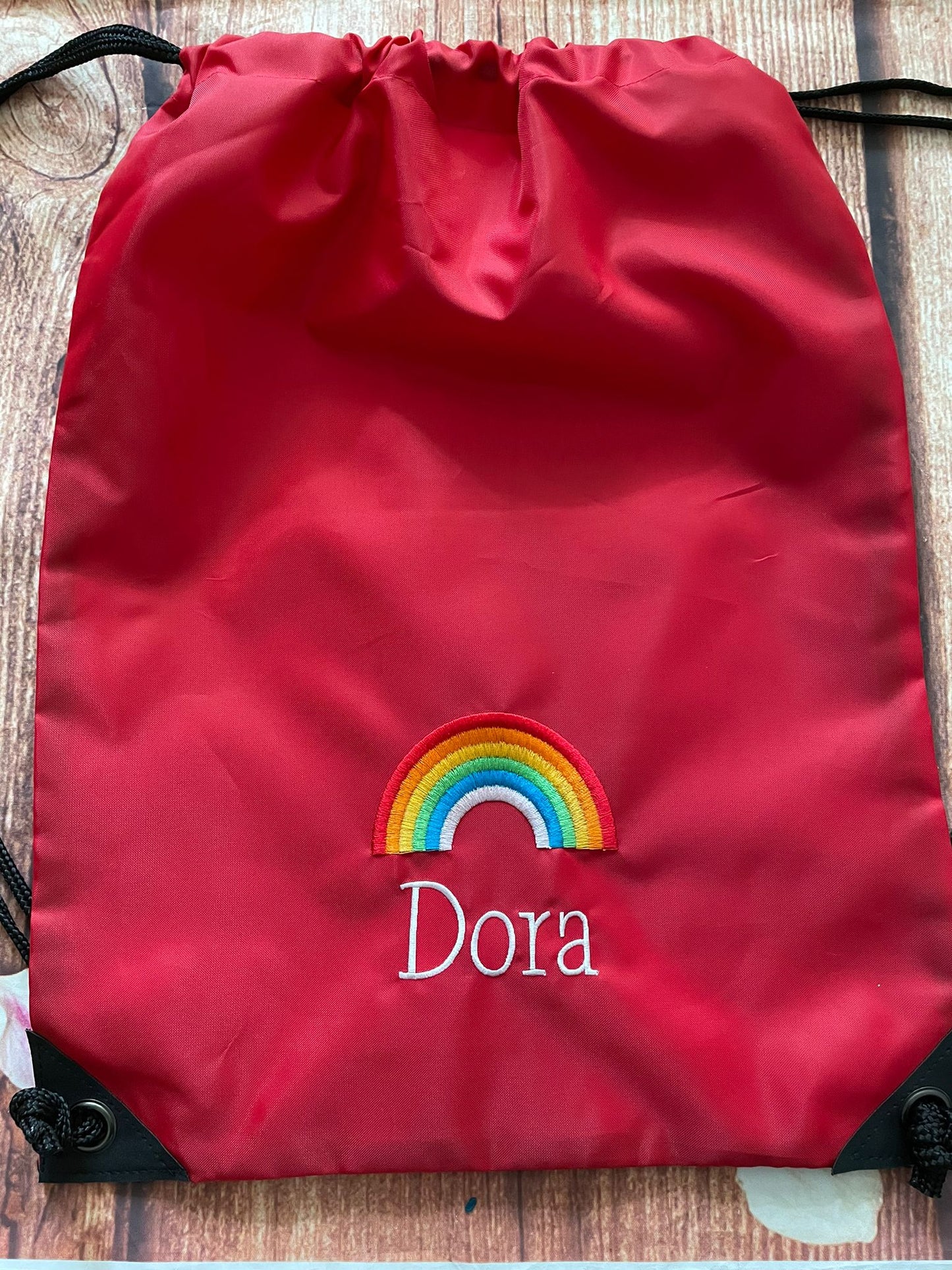 Embroidered PE bag - rainbow