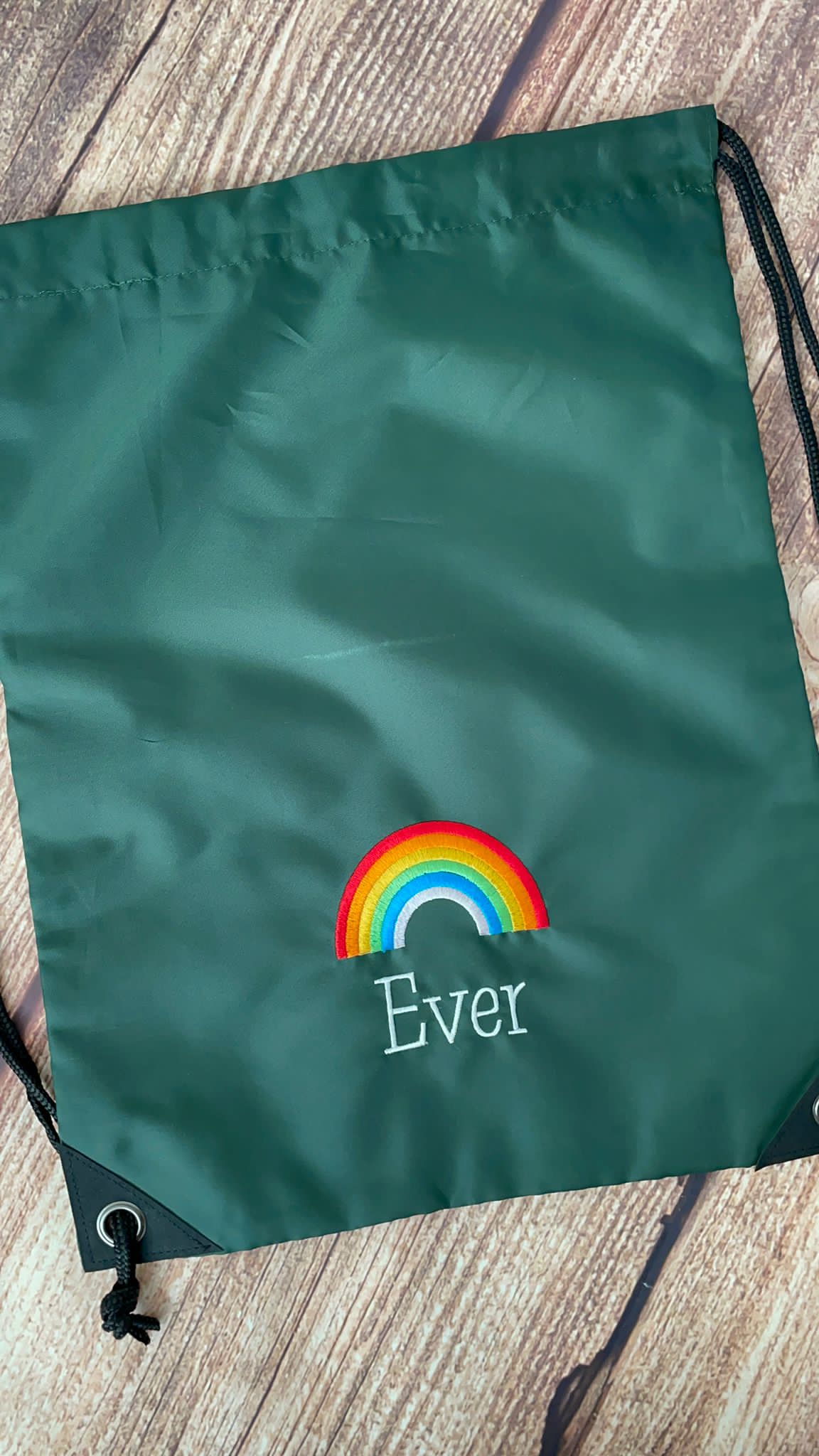 Embroidered PE bag - rainbow